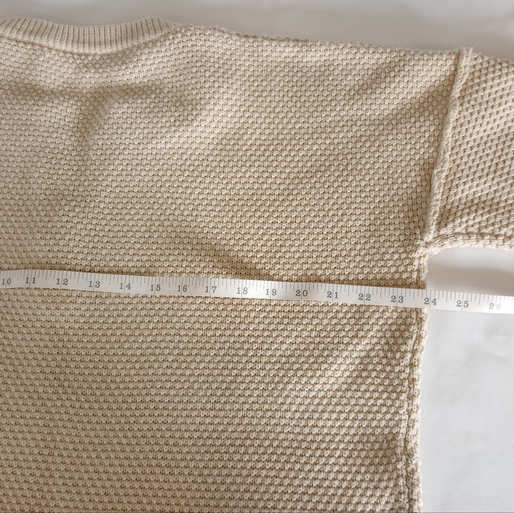 Henley Button Up Waffle Knit Crewneck Sweater Size XL - Picture 7 of 9